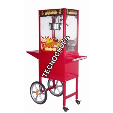 MACHINE À POPCORN TECNOPOP 8 OZ AVEC CHARIOT