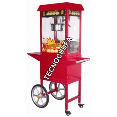 MACHINE À POP CORN  TECNOPOP 8OZ-T AVEC CHARIOT