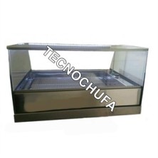 VITRINE CHAUDE 100 X 60 AVEC ÉGOUTTOIR ET LED